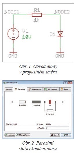 Obr. 1 Obvod diody v propustném směru